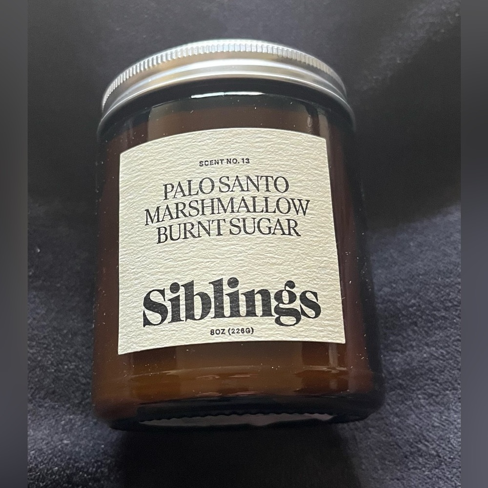 NEW Siblings Forever Candle - Palo Santo, Marshmallow, Burnt Sugar
